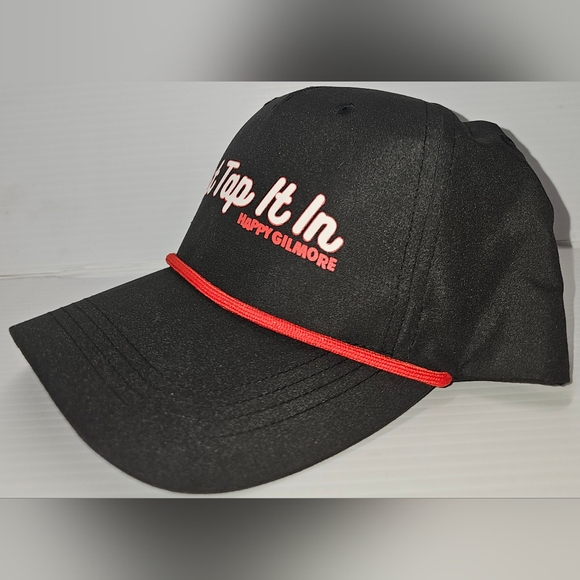 Happy Gilmore Just Tap It In Golf Hat/Dad Hat Snapback Blk-Red NEW w/Tag - Picture 2 of 10